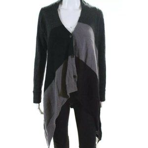 360 Cashmere 100% Cashmere Long Sleeve Hi-Low Hem Cardigan Oversized Sweater S